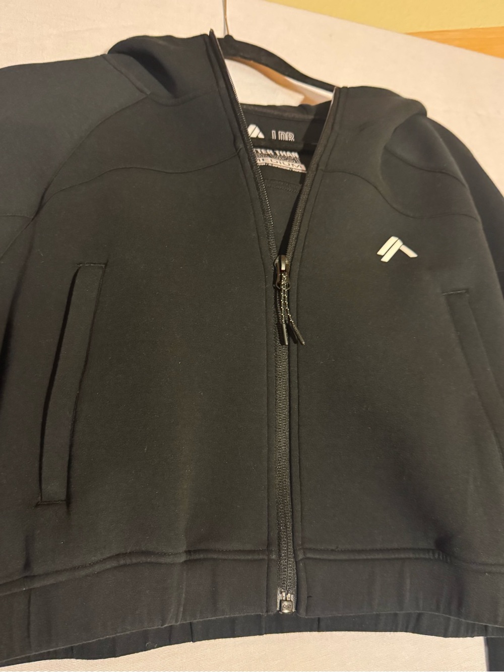 Alphalete LDB More Elements Cropped Zip Up Hoodie Jacket Black M - Picture 4 of 7